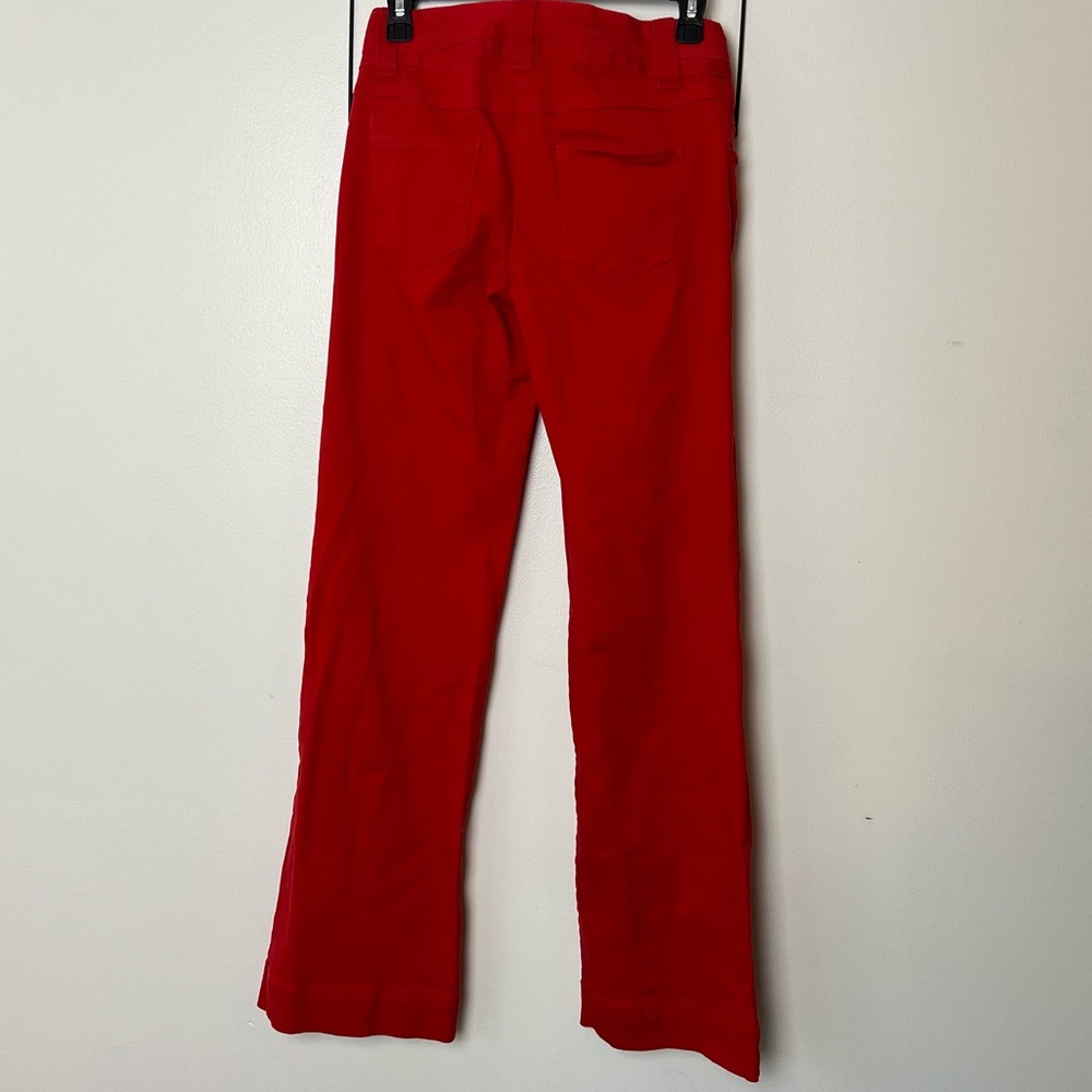 H&M Divided Women's Flare Jeans Holiday Christmas Red Size 4 - Picture 5 of 5